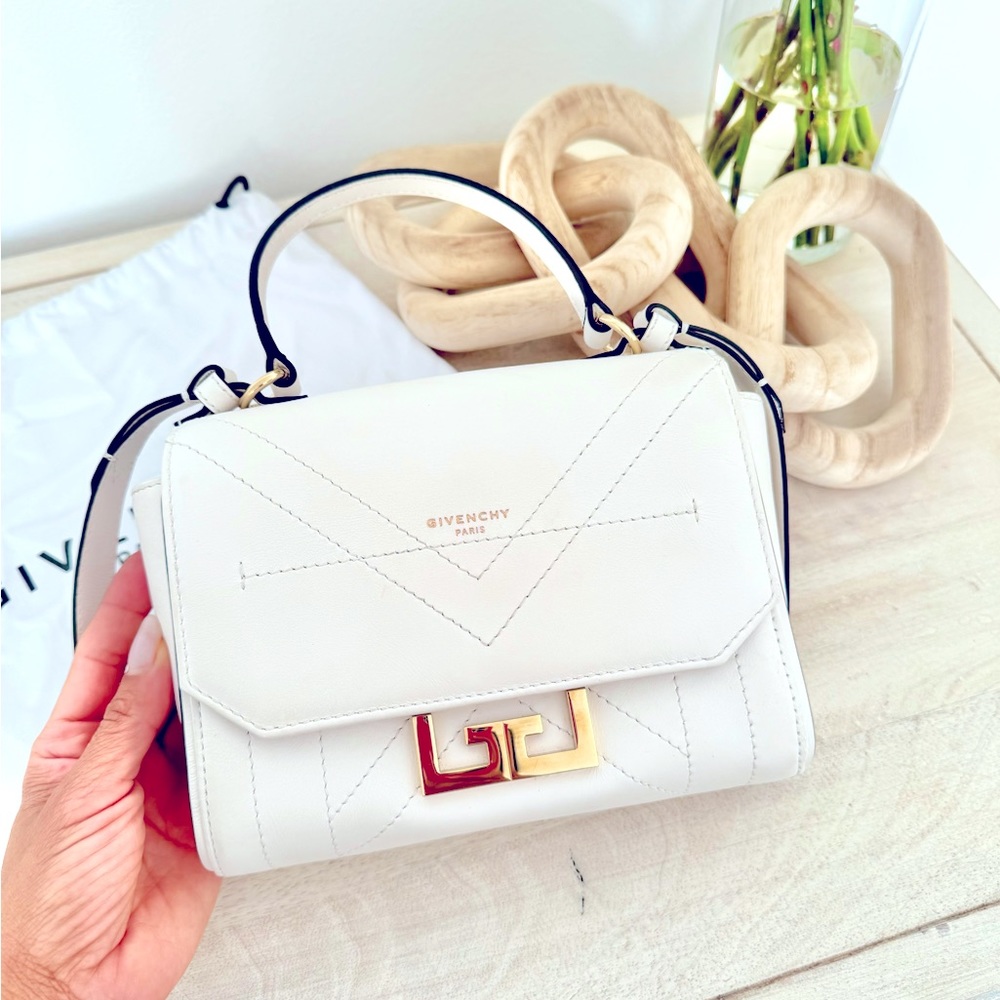 Authentic Givenchy White Mini Eden Bag - Like New